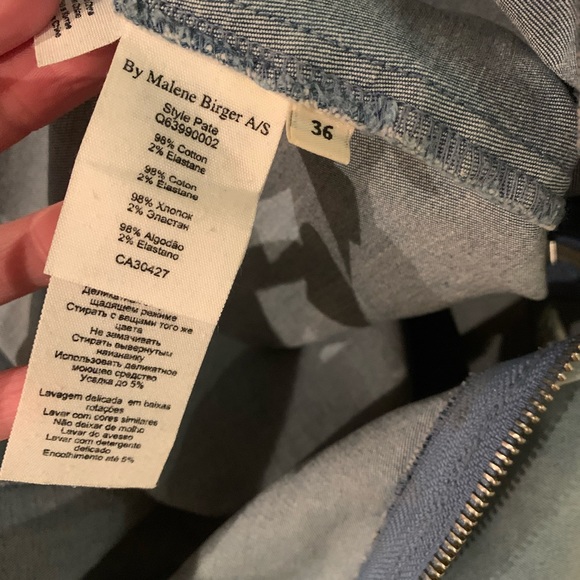 SOLD DENIM PENCIL SKIRT with adjustable zipped slit - Picture 3 of 5